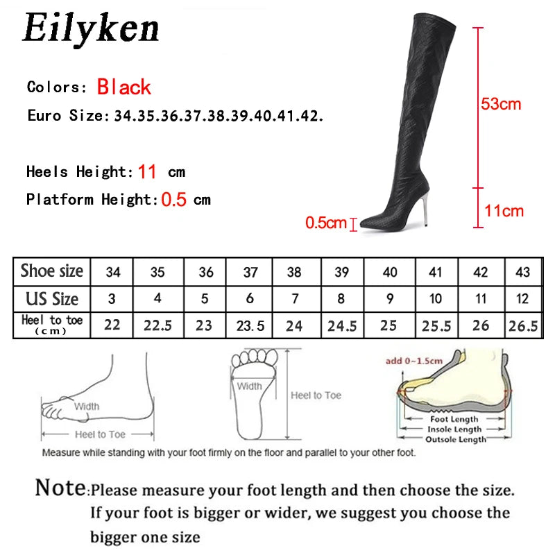 Sexy Over The Knee Boots Women Thin Heels Pointed Toe Zipper Thigh High Booties