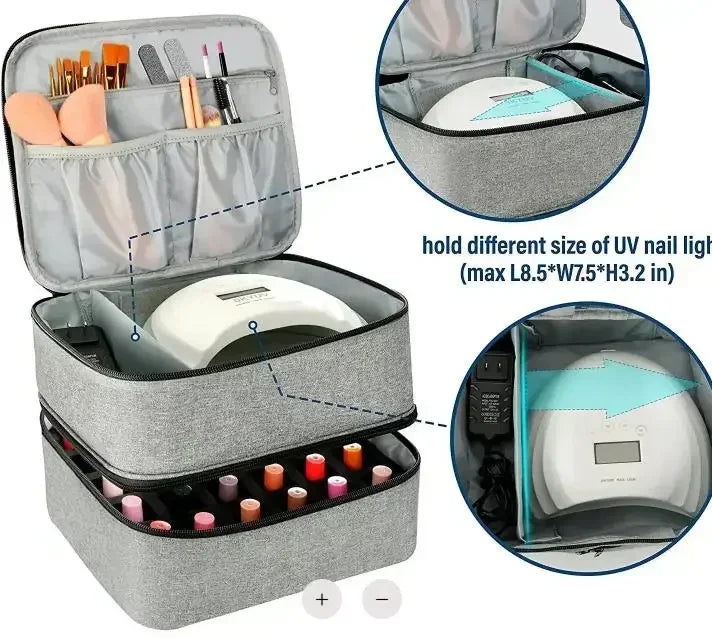Nail Polish Storage Bag Essential Oil Bag Storage Box Double Layer