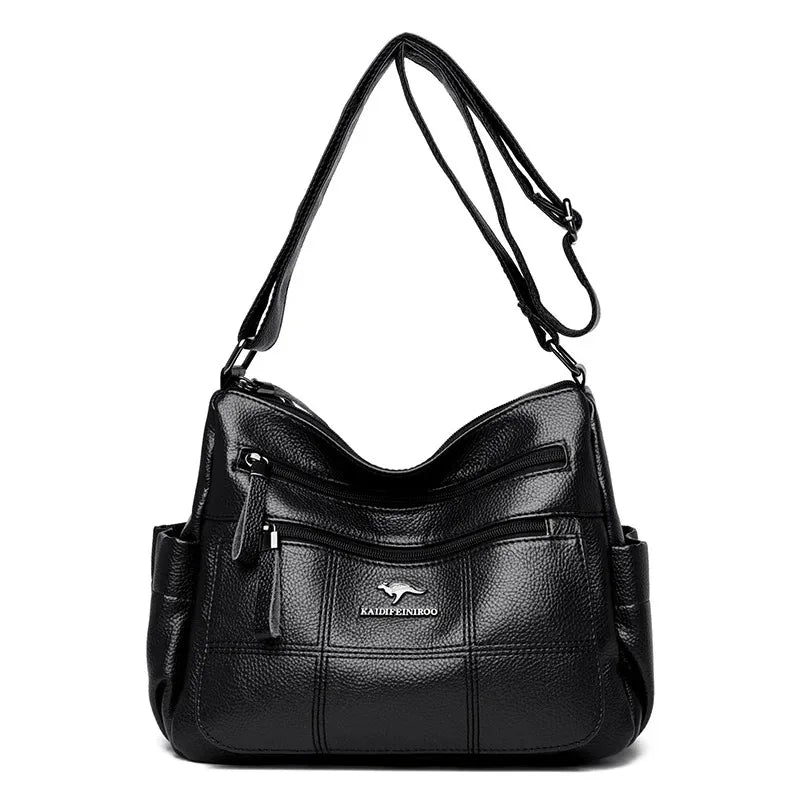 Soft Leather Luxury Handbags Women Bags Designer 3 Layers Shoulder Crossbody