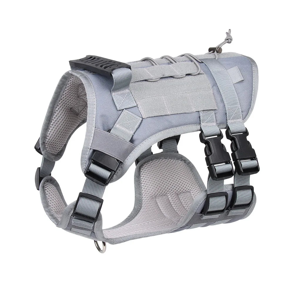Medium Big Dog Harness Multifunction Tactical Dogs Vest More Solid Waterproof Oxford Cloth Dogs Harness Dog Accessoires Supplies