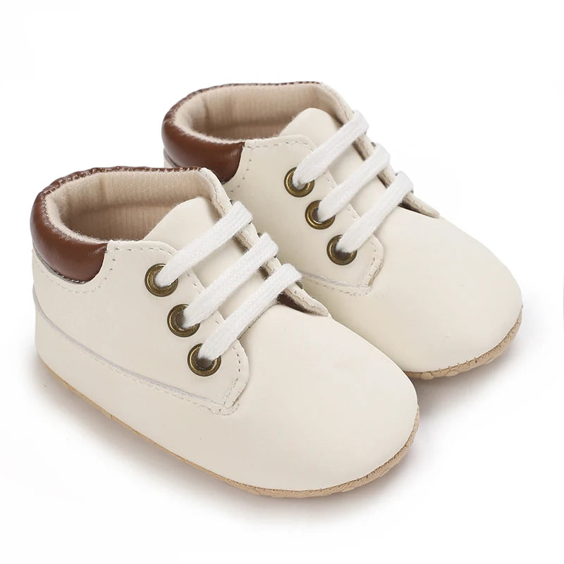 Newborn Baby Shoes Classic Leather Soft Soles Non Slip Toddler Walking