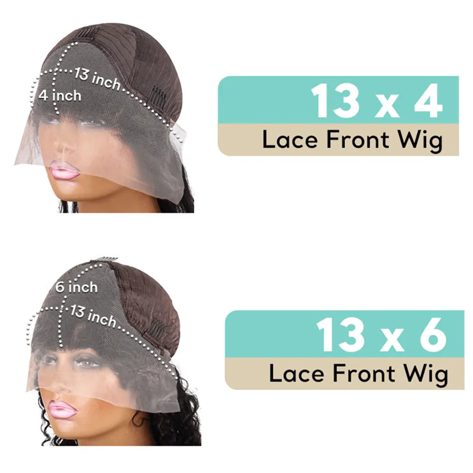 Curly Highlight Wig Human Hair Deep Wave Frontal Wigs Blonde