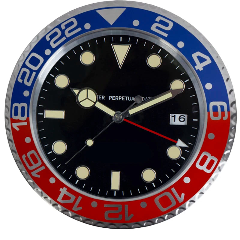 34cm Luxury Creative Wall Clock Modern Metal Design Art Wall Clock Home Large Digital Luminescent Bedroom Decoration Clock