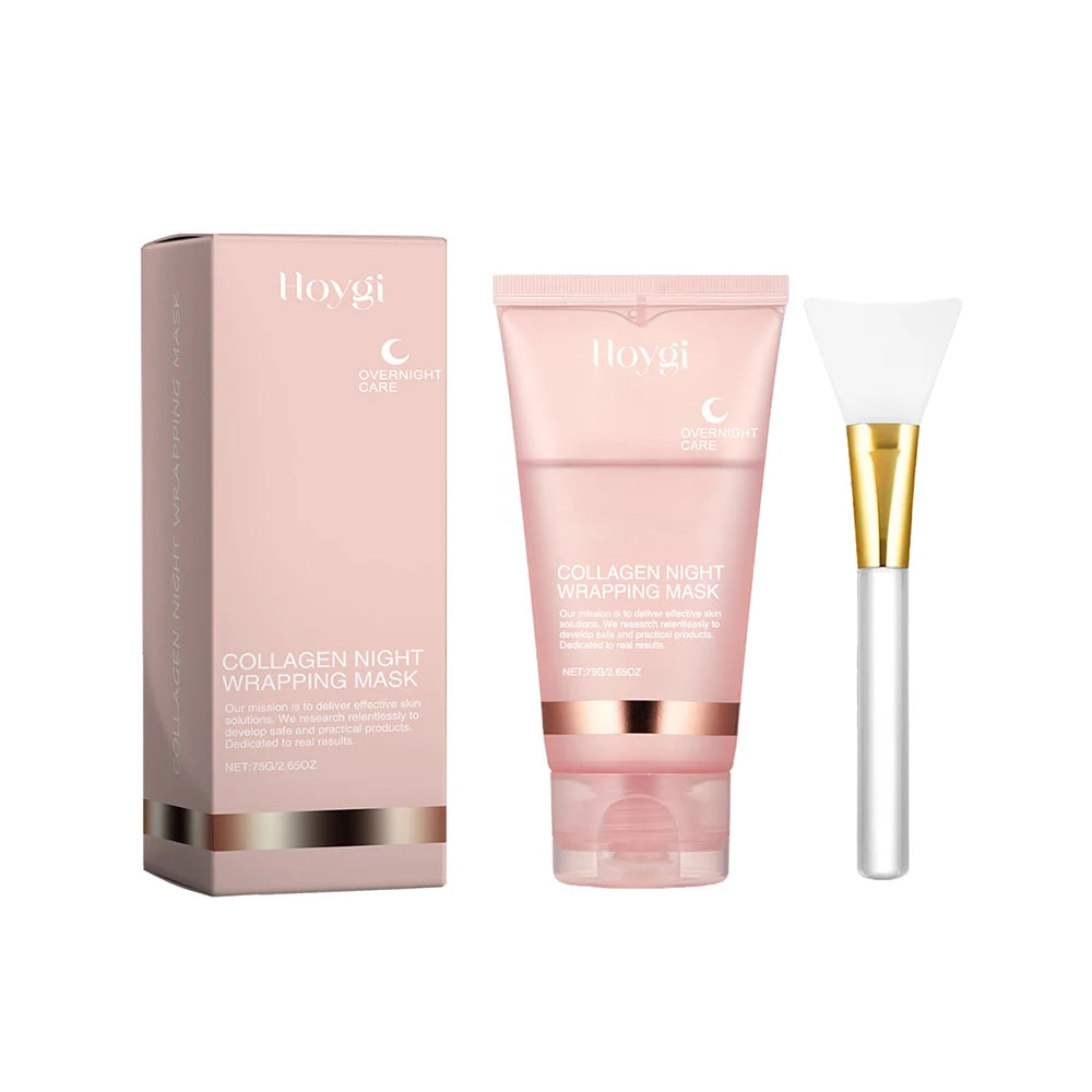 Collagen Overnight Wrapping Mask Elasticity & Hydration Hydrolyzed Collagen Peel Off Mask Smooth & Tight Skin Korean Skin Care