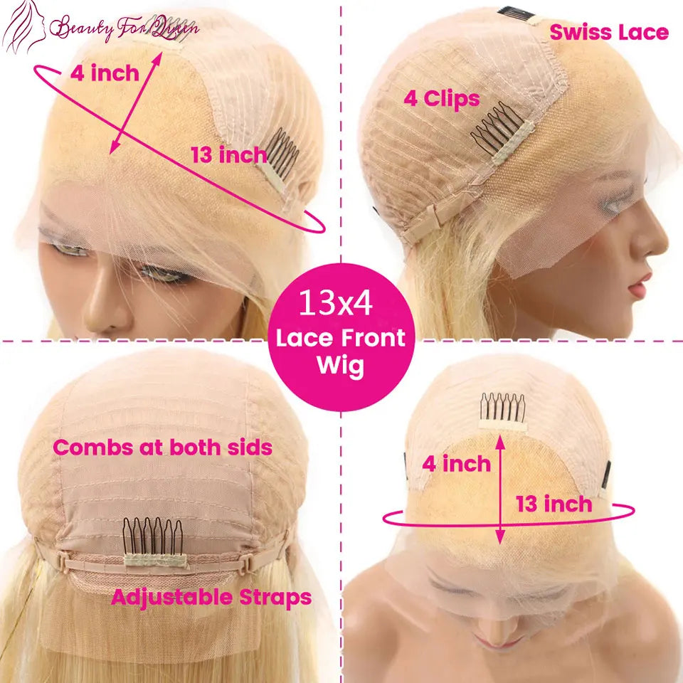 13x4 HD Lace Front Wig Human Hair Fluorescent Green Short Bob