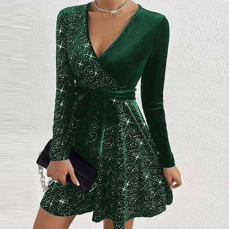 New Fashion Lace-Up Mini Dress