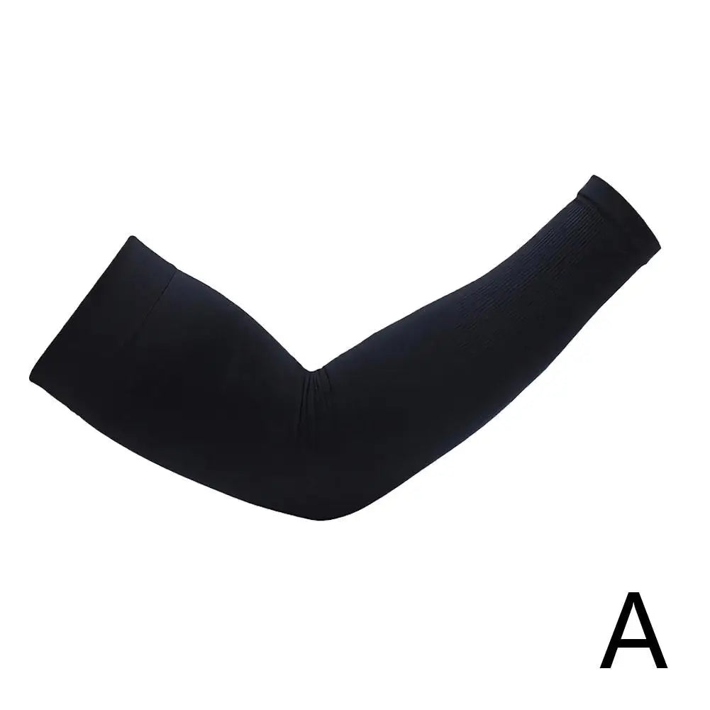 1 Pair Summer Cooling Arm Sleeves For Strong Man Outdoor Sports Ice Silk Breathable Anti UV Sun Protection Gloves Armguards