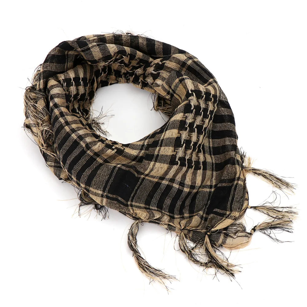 Summer Breathable Man Women Tactical Arab Scarf Fashion Outdoor Lightweight Hijab Scarf Spring Army Plaid Head Scarf Keep Warm
