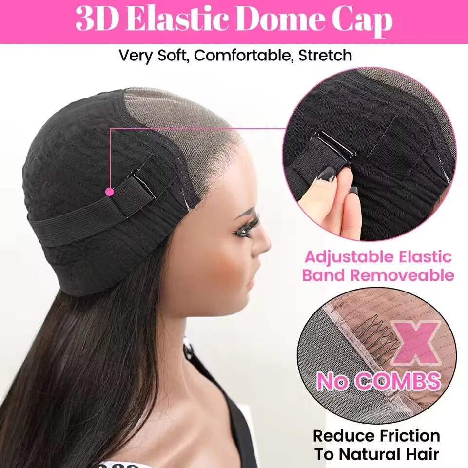 Ready To Wear Preplucked Straight Human Hair Wigs