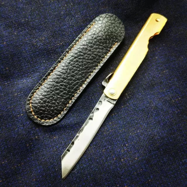 Damascus textured knife, EDC convenient pocket folding knife, outdoor camping self-defense survival knife