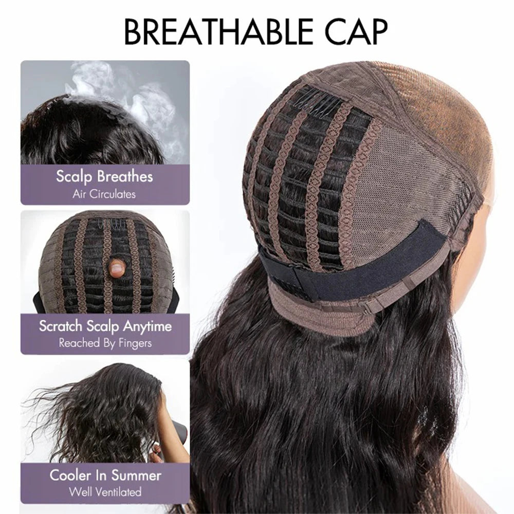 Glueless Wig Human Hair Ready To Wear Kinky Curly 13x6 HD Lace