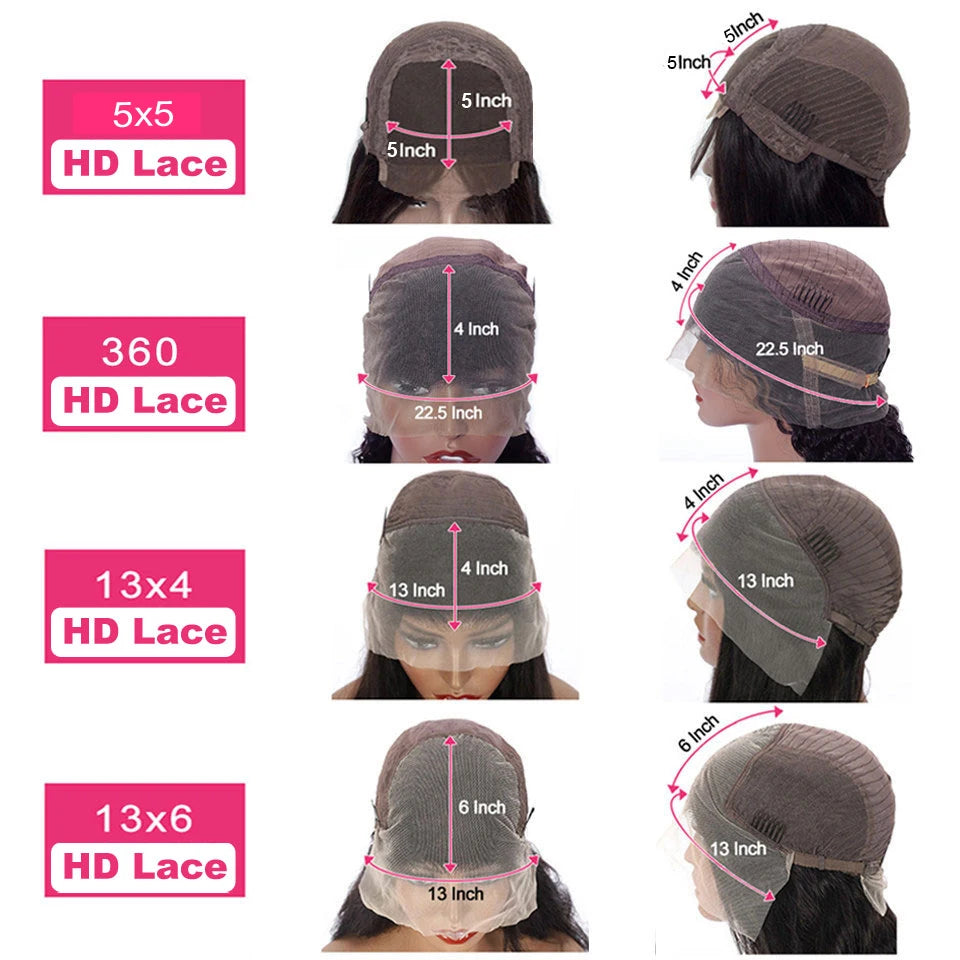 Glueless Wigs Kinky Straight 13x4 Lace Front Human Hair