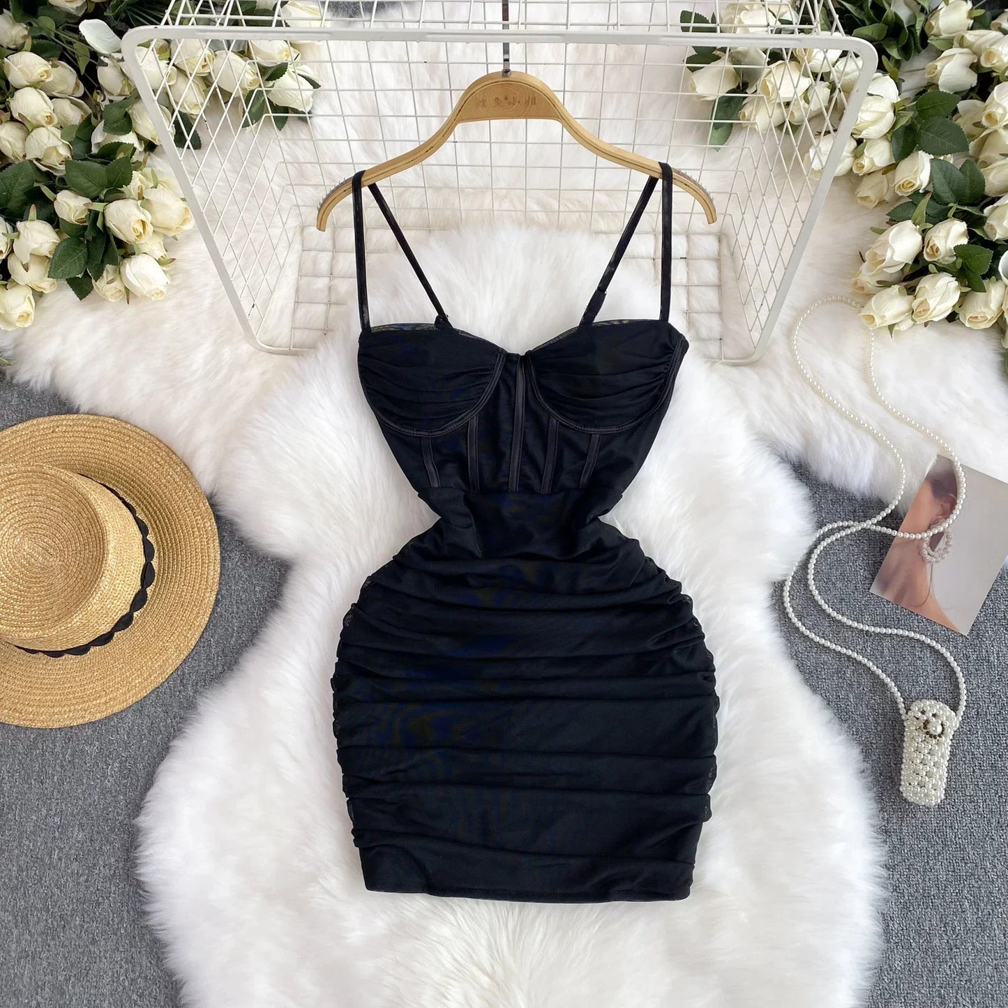 Club Sexy backless sleeveless Mini Slip Dress Chic Evening Party Club Summer Vestidos Women Hip Wrap dresses