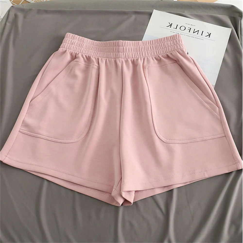 Women Simple Soft Shorts Large Size Casual Shorts