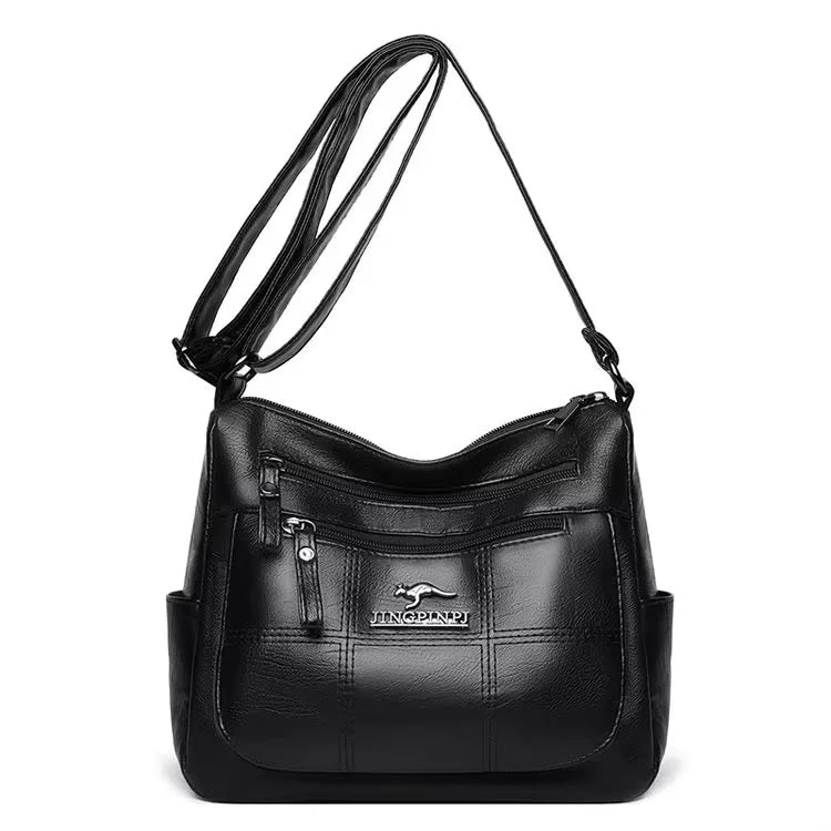 Brand Leather 3 Layers Alligator Crossbody Bag for Women