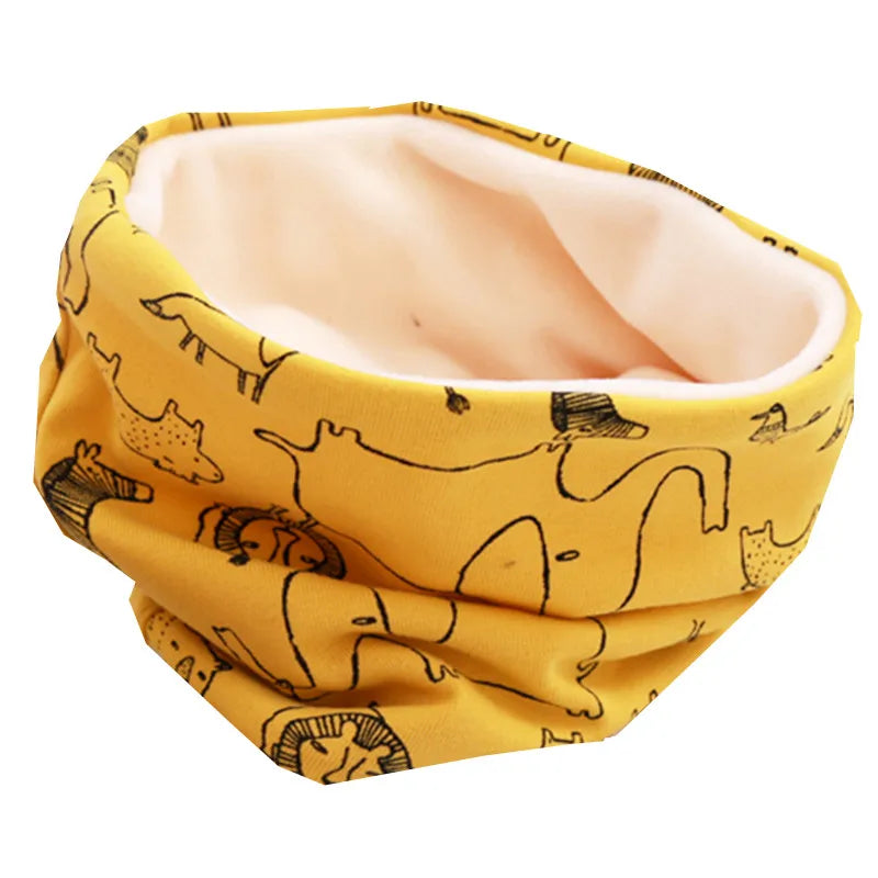 Autumn Winter Children Scarf Kids O-Ring Scarves Knitted Plush Boys Girls Neck Collars Warm Kids Neckerchief Children Bufandas