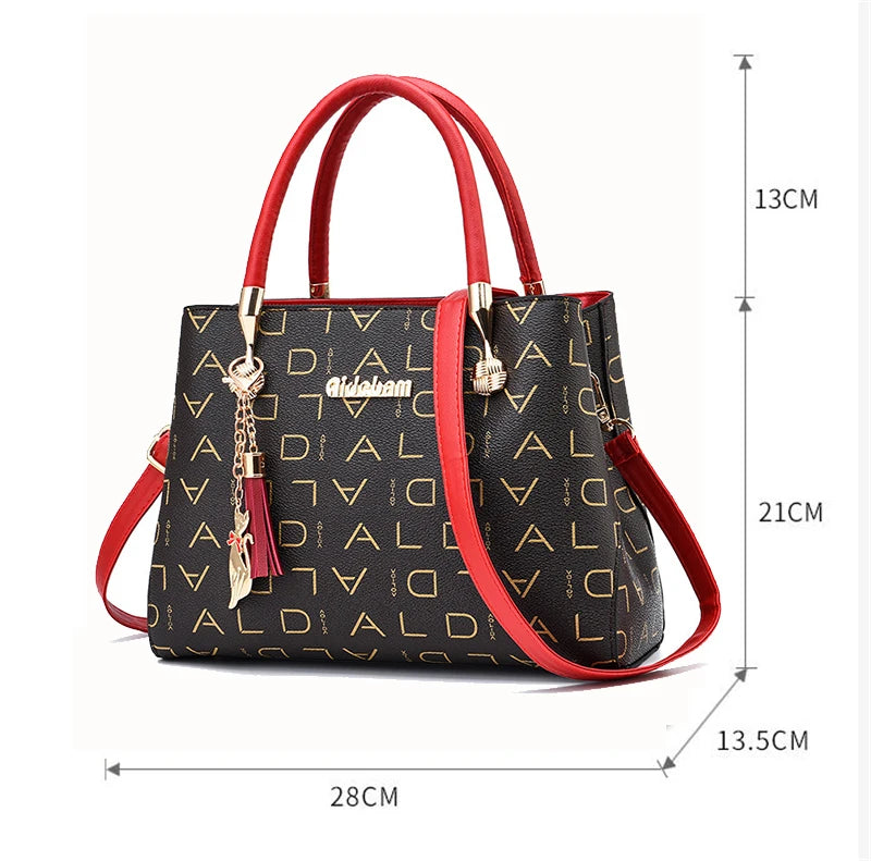 PU Leather Casual Crossbody Bags for Women Ladies Luxury Designer Tote Handbag