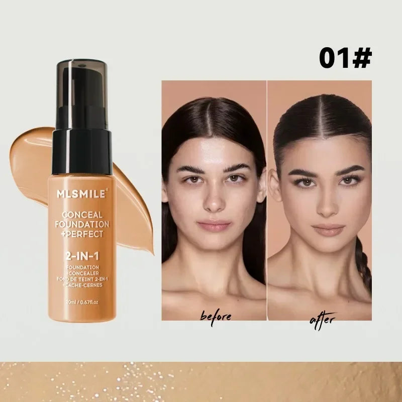 Waterproof Face Foundation Cream Oil-Control Matte BBCream Lasting Liquid Concealer Full Coverage Matte Base Face Makeup Women