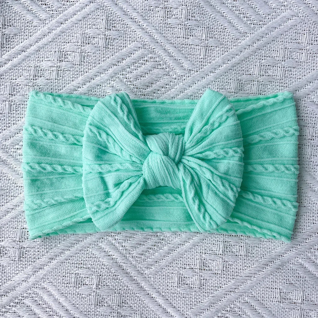 1Pcs Newborn Baby Headband For Girls Elastic Knit Children Turban Baby Bows Soft Nylon Kids Head-wear Hair Accessories 18 Colors