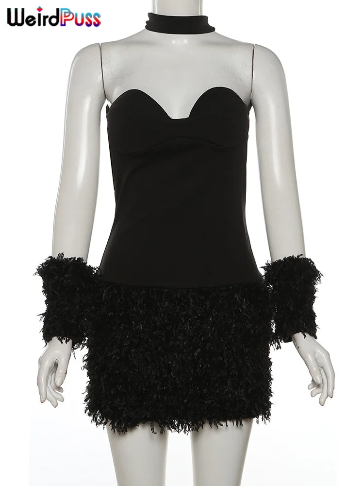 Steal the dance floor backless mini dress