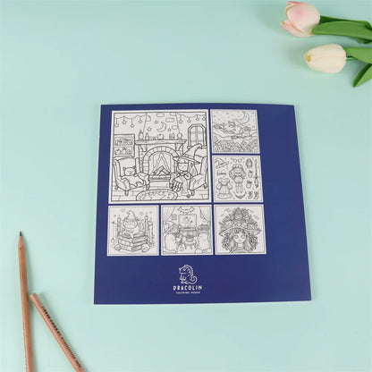 Spooky Cuties Simple Picture Books 40 Sheets Coloring Pages With Easy Large Print Home School Accessories For Teens Kids