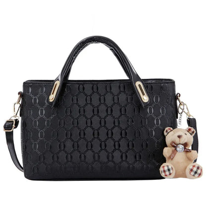 4Pcs/Set Women Bags Sets Elegant PU Leather Handbag Shoulder Bag Fashion Wild Solid Color Messenger Tote Pack Clutch Ladies Bags