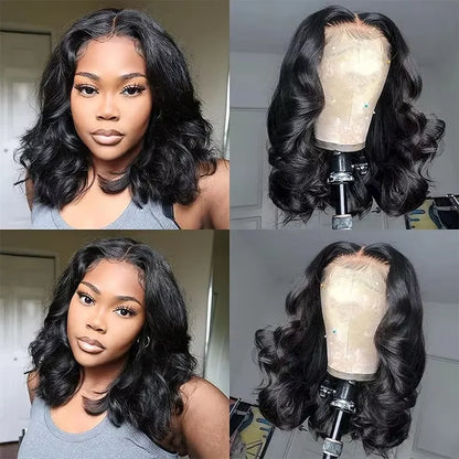 14 16 Inch BoB Wig Human Hair Body Wave 13x4 HD Lace Frontal Wigs Water Wave 4x4 lace Closure Wig Brazilian Remy Raw For Women