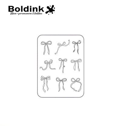 Bowknot Temporary Tattoo,Lasts To 15 Days New Technology Magic Waterproof Semi Permanent Sticker