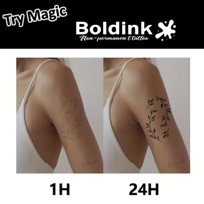 Bowknot Temporary Tattoo,Lasts To 15 Days New Technology Magic Waterproof Semi Permanent Sticker