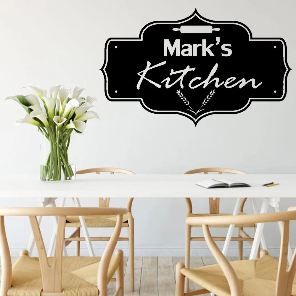 Diy Custom Name Kitchen Wall Stickers Home Decoration