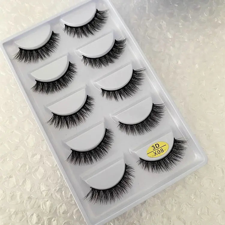 5 pairs makeup eyelashes soft fluffy lashes false eyelashes dramatic 3d mink lashes lash extension make up cilio faux cils H13