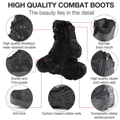 Camouflage Men Boots Work Safty Shoes Men Desert Tactical Military Boots