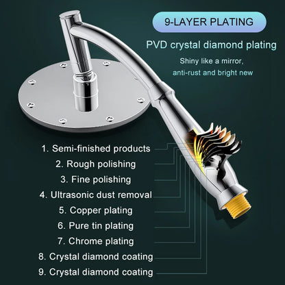 6 ”8 inch shower head ABS Chrome shower head