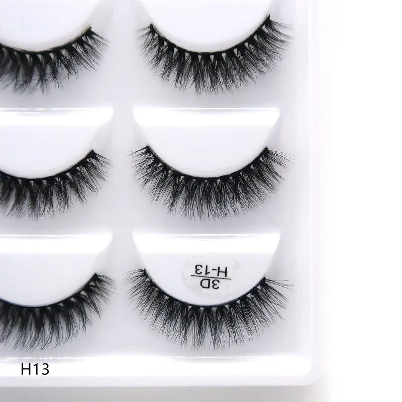 5 pairs makeup eyelashes soft fluffy lashes false eyelashes dramatic 3d mink lashes lash extension make up cilio faux cils H13
