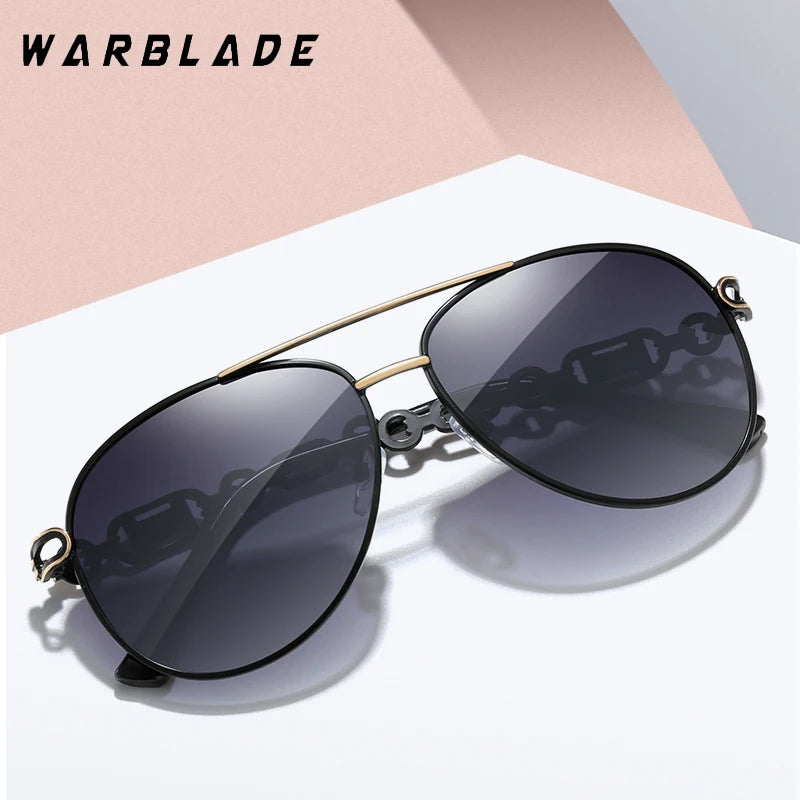 Women Pilot Polarized Sunglasses Vintage Metal Hollow Driving Sun Glasses