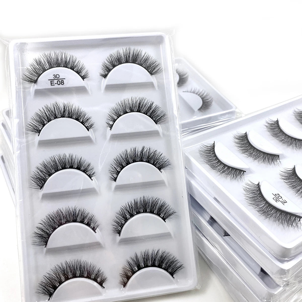 5 pairs makeup eyelashes soft fluffy lashes false eyelashes dramatic 3d mink lashes lash extension make up cilio faux cils H13
