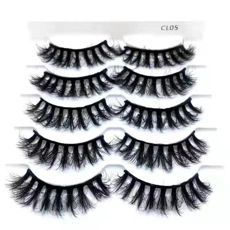 5 pairs makeup eyelashes soft fluffy lashes false eyelashes dramatic 3d mink lashes lash extension make up cilio faux cils H13