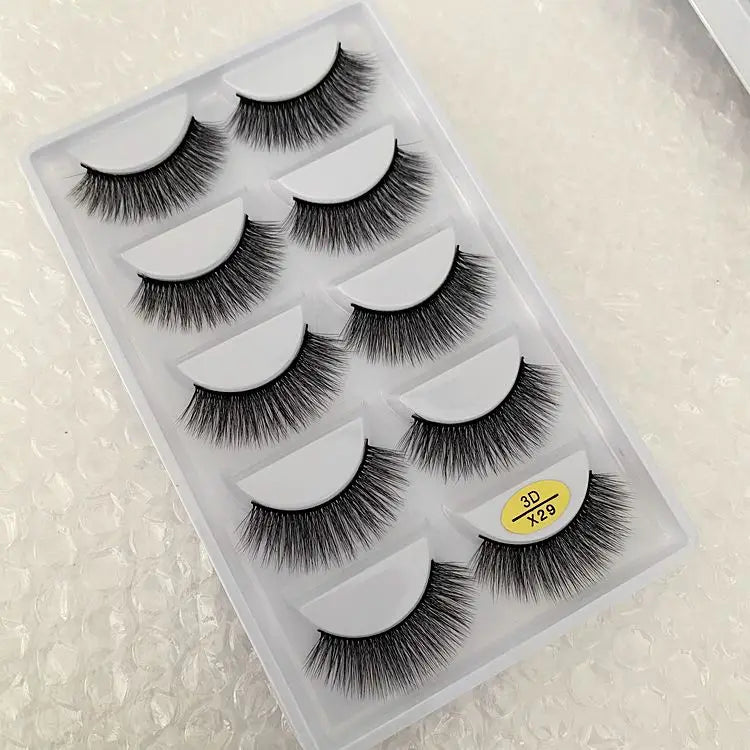 5 pairs makeup eyelashes soft fluffy lashes false eyelashes dramatic 3d mink lashes lash extension make up cilio faux cils H13