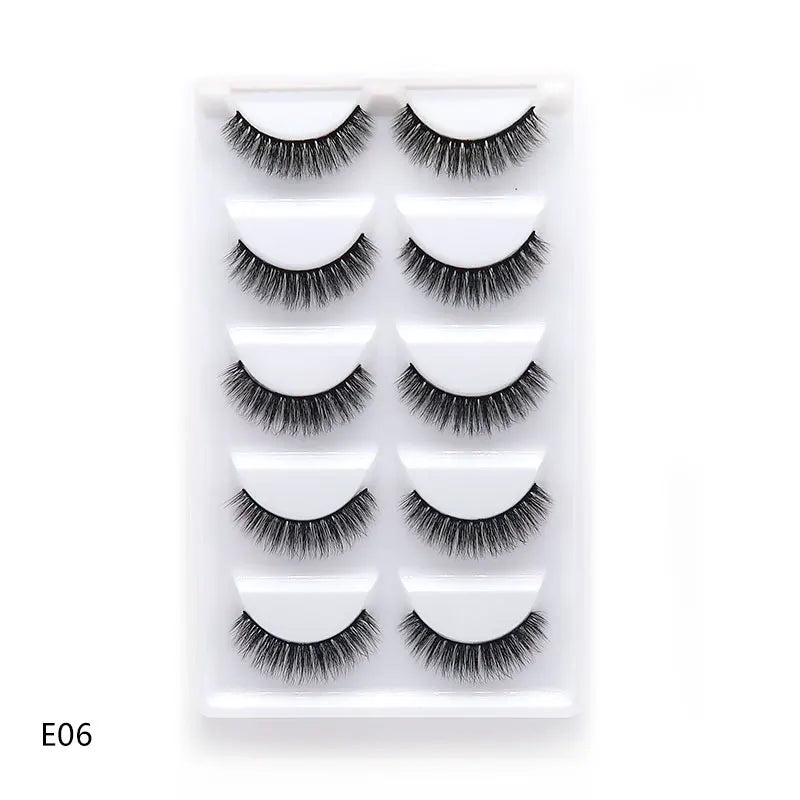5 pairs makeup eyelashes soft fluffy lashes false eyelashes dramatic 3d mink lashes lash extension make up cilio faux cils H13