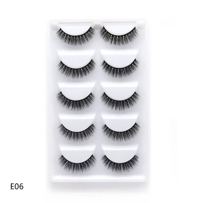 5 pairs makeup eyelashes soft fluffy lashes false eyelashes dramatic 3d mink lashes lash extension make up cilio faux cils H13