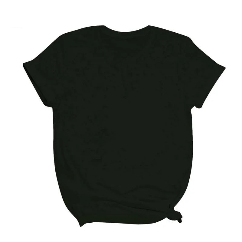 Maycaur Breathable New Women Short Sleeve T-shirt Print T-Shirt Multi Pure Color T Shirt Fashion Sports Breathable Tshirt Female