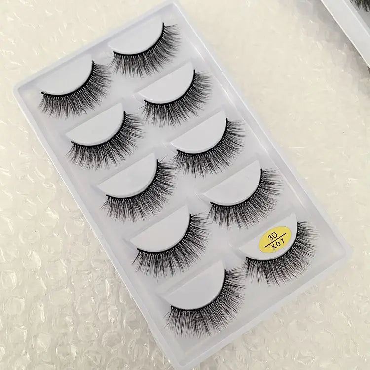 5 pairs makeup eyelashes soft fluffy lashes false eyelashes dramatic 3d mink lashes lash extension make up cilio faux cils H13