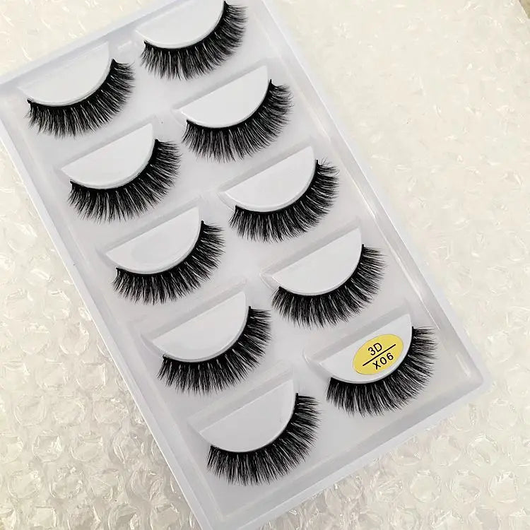 5 pairs makeup eyelashes soft fluffy lashes false eyelashes dramatic 3d mink lashes lash extension make up cilio faux cils H13