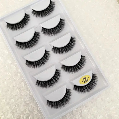 5 pairs makeup eyelashes soft fluffy lashes false eyelashes dramatic 3d mink lashes lash extension make up cilio faux cils H13
