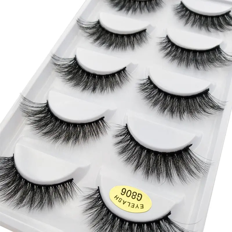 5 pairs makeup eyelashes soft fluffy lashes false eyelashes dramatic 3d mink lashes lash extension make up cilio faux cils H13
