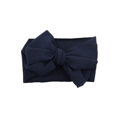 Solid Baby Headband Adjustable Big Bowknot Hair Band Oversize Turban Newborn Headwear For Baby Girls Fashion Hair Accessories