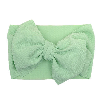 Solid Baby Headband Adjustable Big Bowknot Hair Band Oversize Turban Newborn Headwear For Baby Girls Fashion Hair Accessories