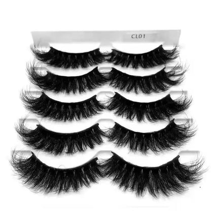 5 pairs makeup eyelashes soft fluffy lashes false eyelashes dramatic 3d mink lashes lash extension make up cilio faux cils H13