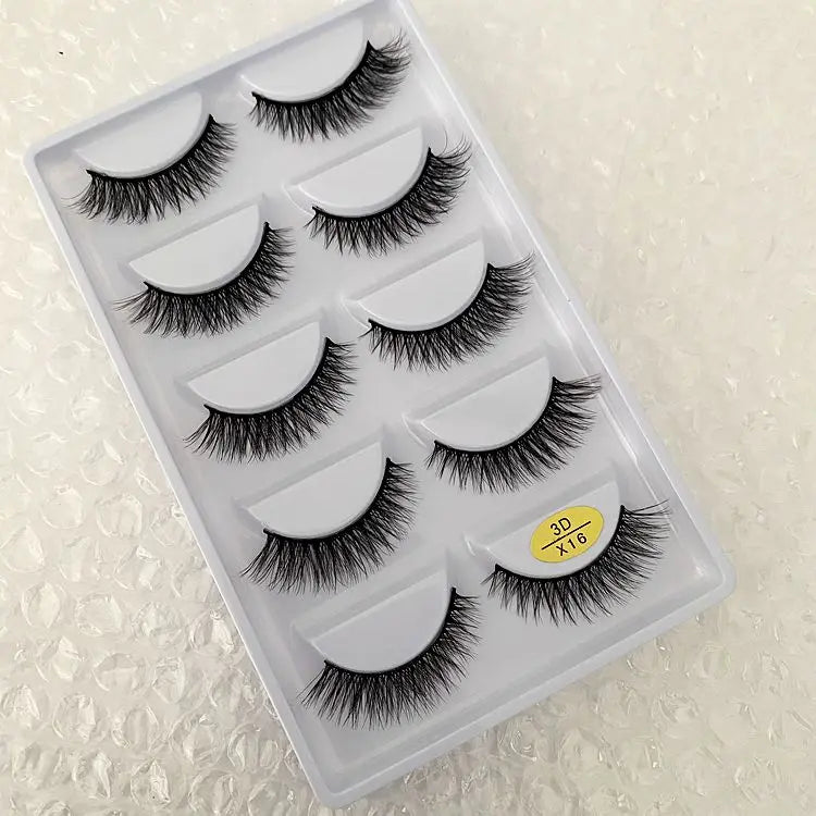5 pairs makeup eyelashes soft fluffy lashes false eyelashes dramatic 3d mink lashes lash extension make up cilio faux cils H13