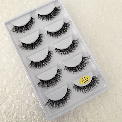 5 pairs makeup eyelashes soft fluffy lashes false eyelashes dramatic 3d mink lashes lash extension make up cilio faux cils H13